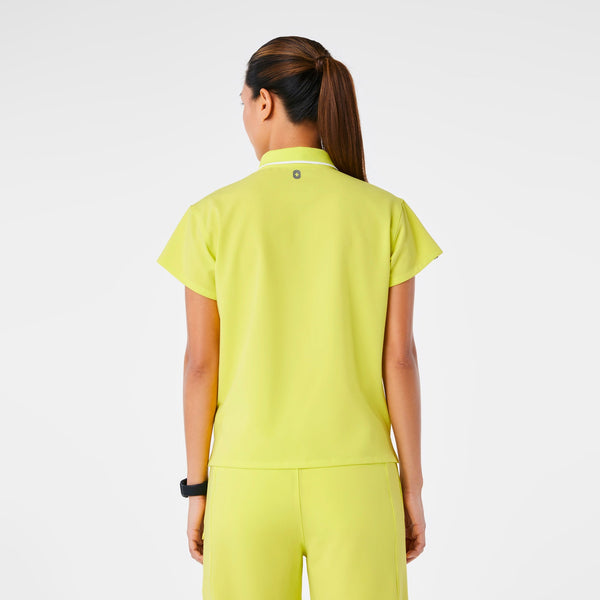 women's Serving Lime Hope Relaxed Polo - Scrub Top