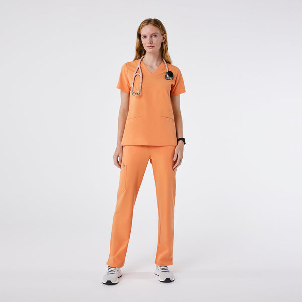 women's Shaka Orange Casma - Three-Pocket Scrub Top‚Ñ¢