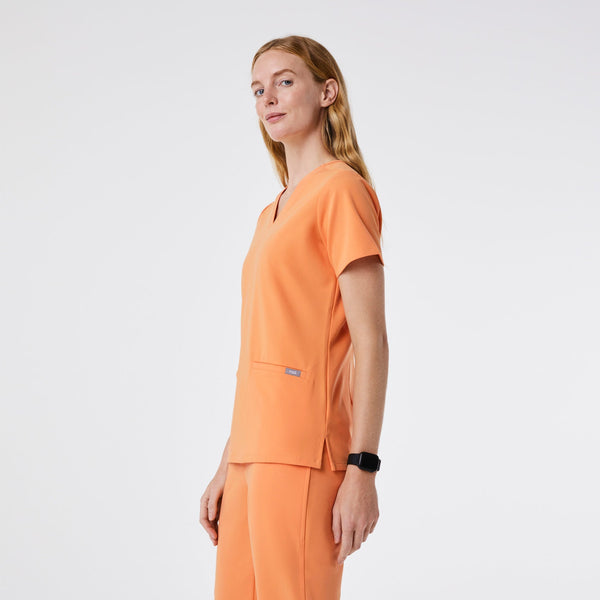 women's Shaka Orange Casma - Three-Pocket Scrub Top‚Ñ¢