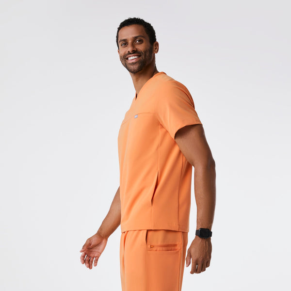 men's Shaka Orange Howard V-Neck - Scrub Top