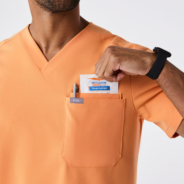 men's Shaka Orange Leon - Three-Pocket Scrub Top‚Ñ¢