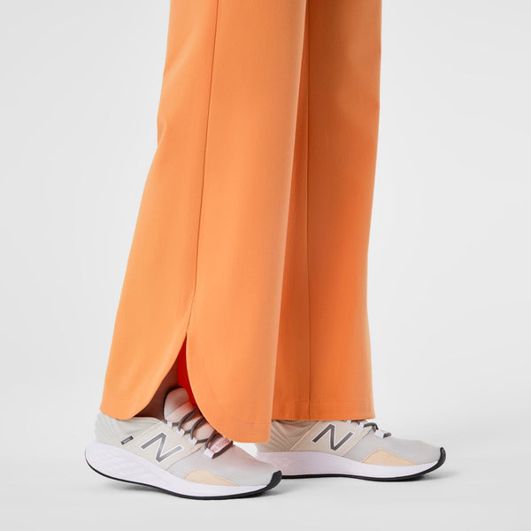 women's Shaka Orange Marseille Wide Leg - Petite Scrub Pant