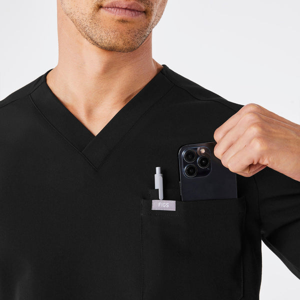 men's Black Leon Longsleeve - Scrub Top‚Ñ¢