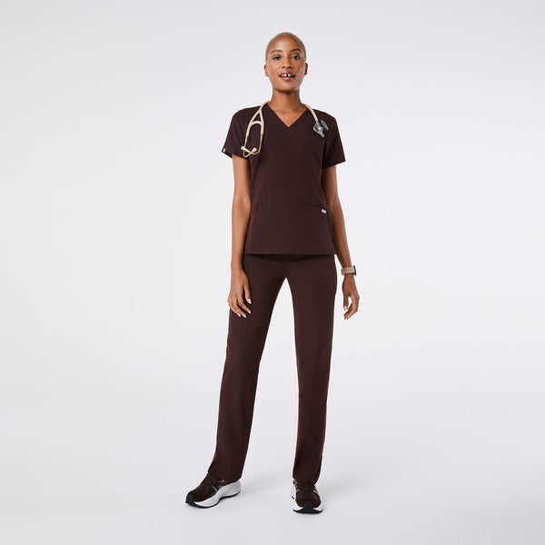 women's Espresso Casma - Three-Pocket Scrub Top‚Ñ¢