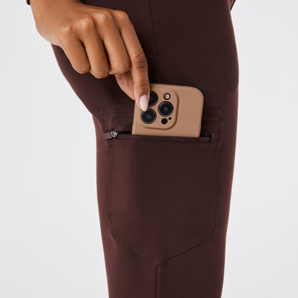 women's Espresso High Waisted Zamora - Petite Jogger Scrub Pant‚Ñ¢