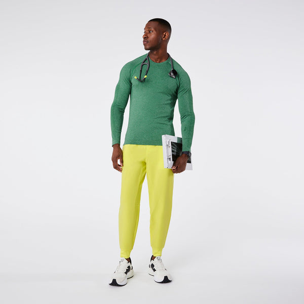 men's Match Point Green Makato Seamless - Longsleeve Underscrub