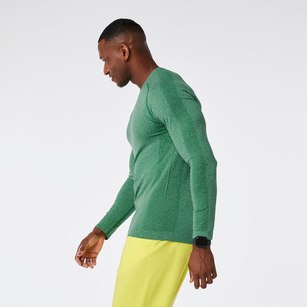 men's Match Point Green Makato Seamless - Longsleeve Underscrub