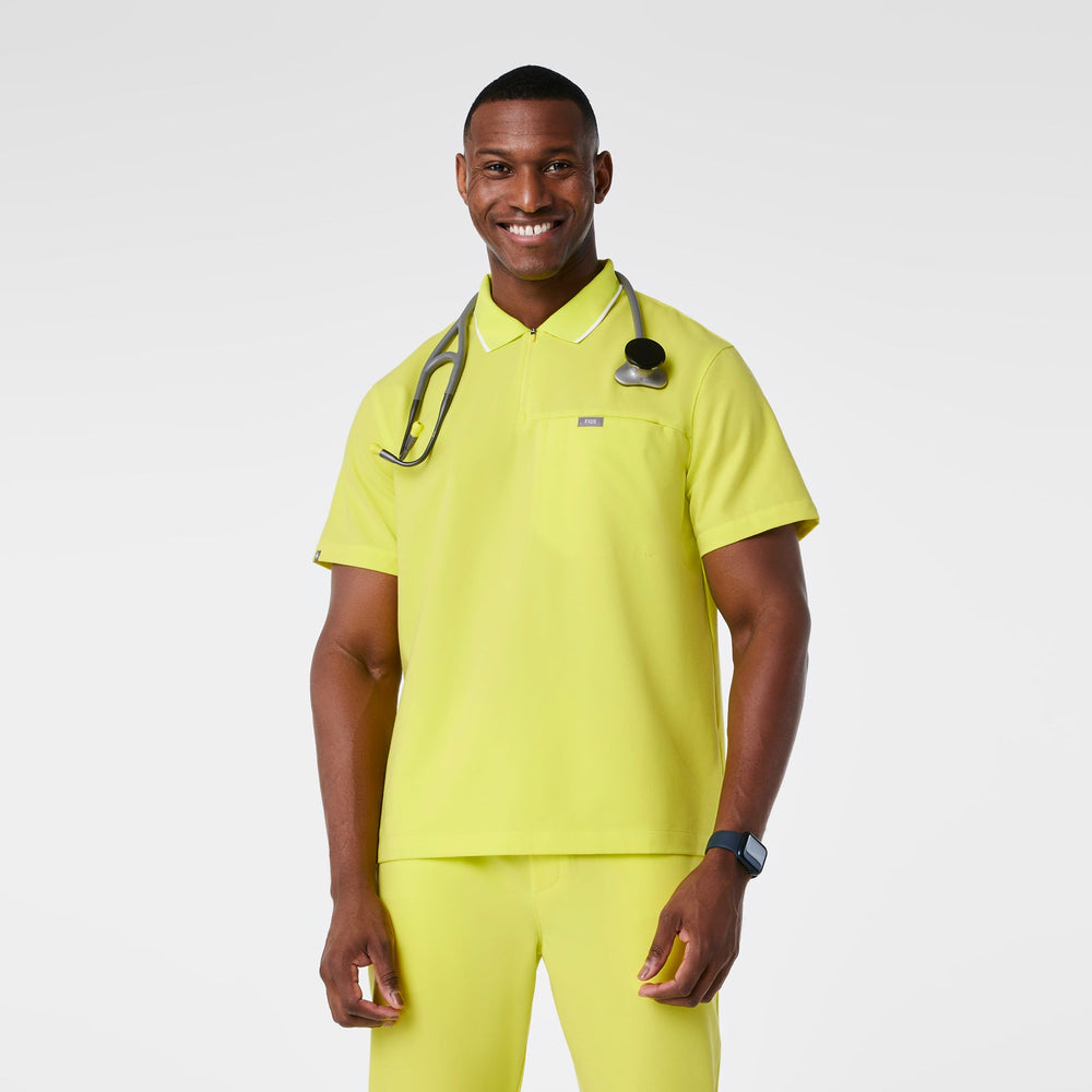 men's Serving Lime Jasper Polo - Scrub Top