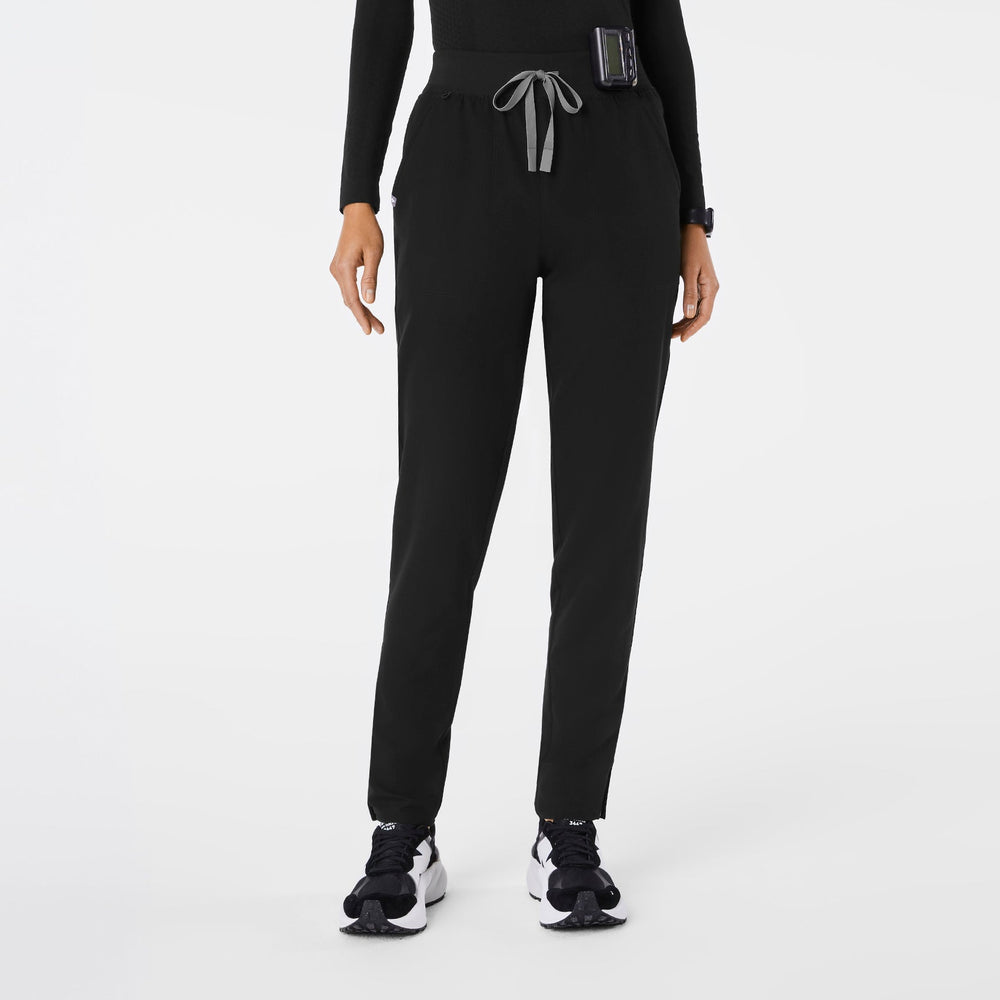 women's Black High Waisted Bristol Slim Tapered Scrub Pants