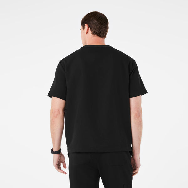 men's Black Easton Relaxed - Crewneck Scrub Top