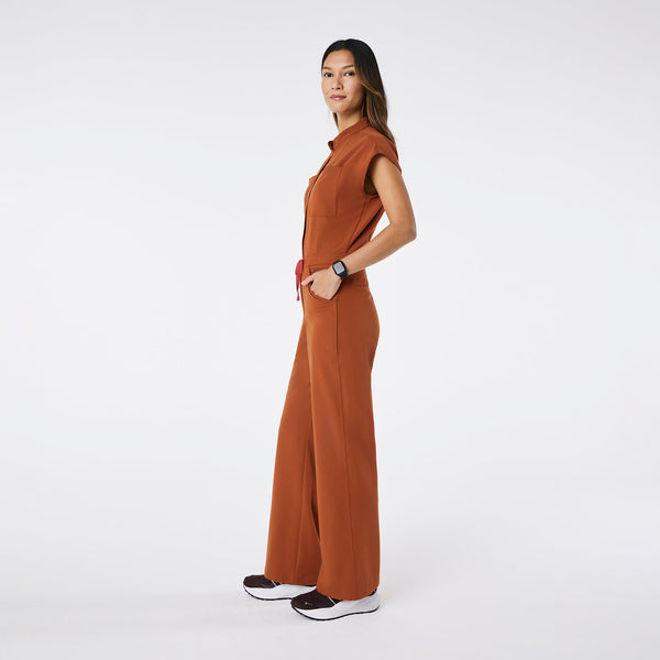 women's Dirty Chai Rafaela Wide Leg - Petite ScrubJumpsuit‚Ñ¢