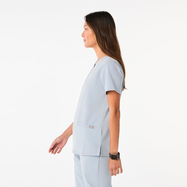 women's Dusty Blue Casma - Three-Pocket Scrub Top™