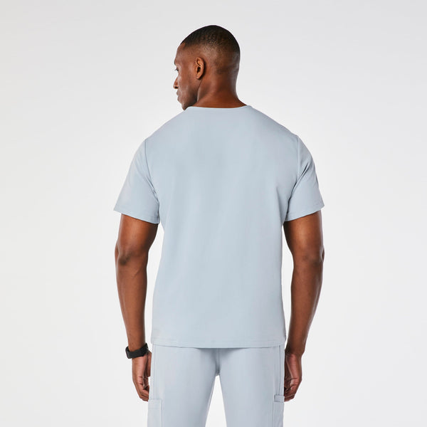 men's Dusty Blue Chisec - Three-Pocket Scrub Top™