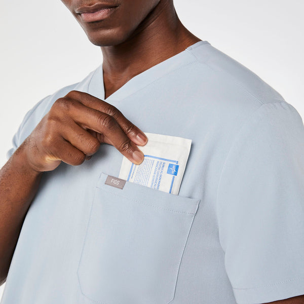 men's Dusty Blue Chisec - Three-Pocket Scrub Top™