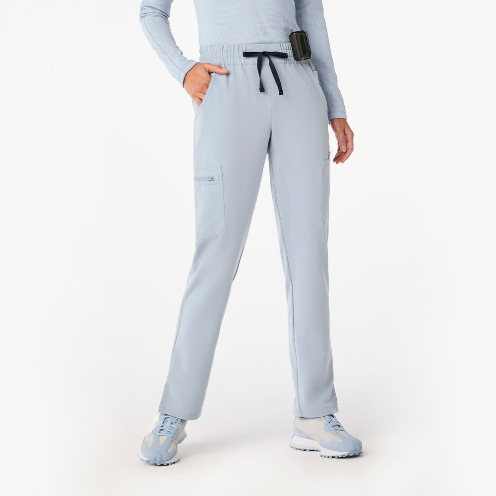 women's Dusty Blue High Waisted Dowa - Tall Scrub Pants