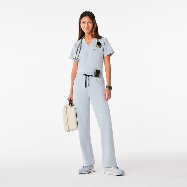 women's Dusty Blue High Waisted Livingston - Basic Scrub Pant™