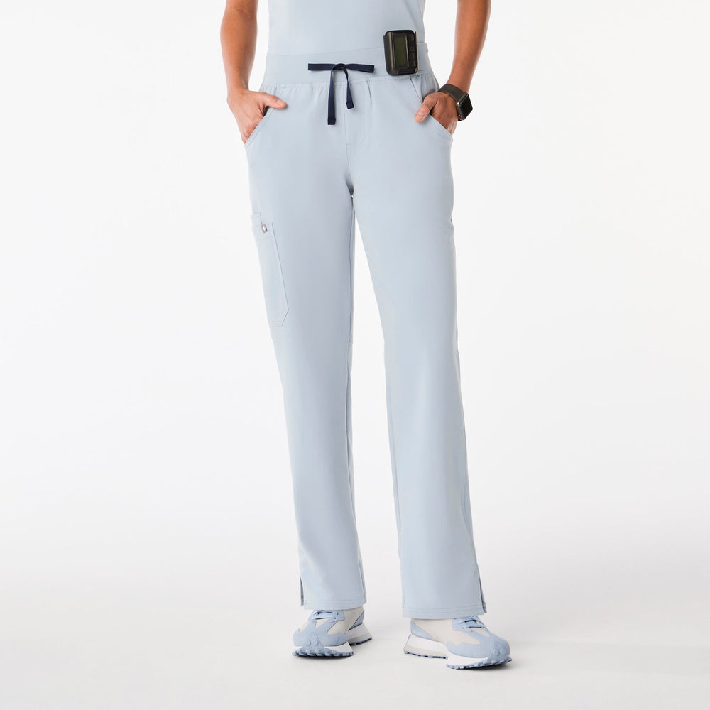 women's Dusty Blue Kade - Petite Cargo Scrub Pant™