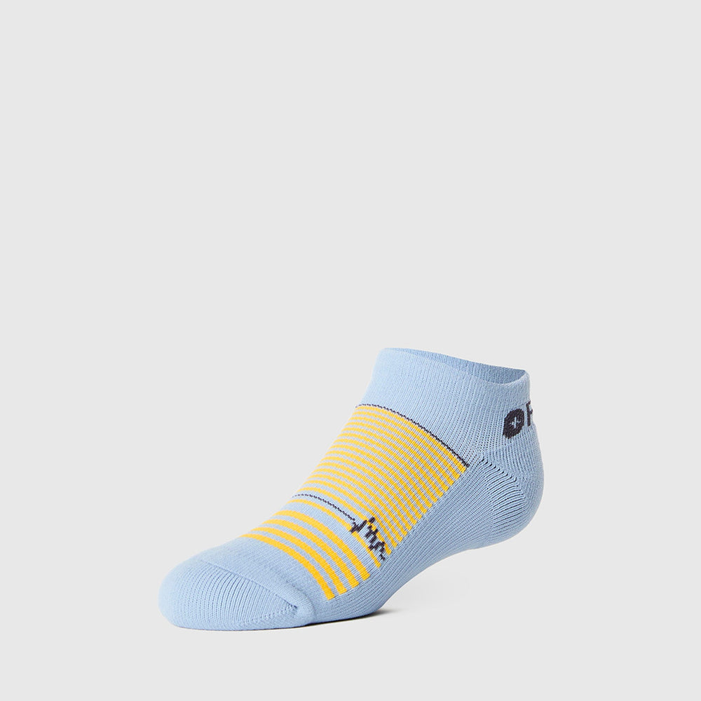 women's Dusty Blue Pulse Stripe Ankle Socks