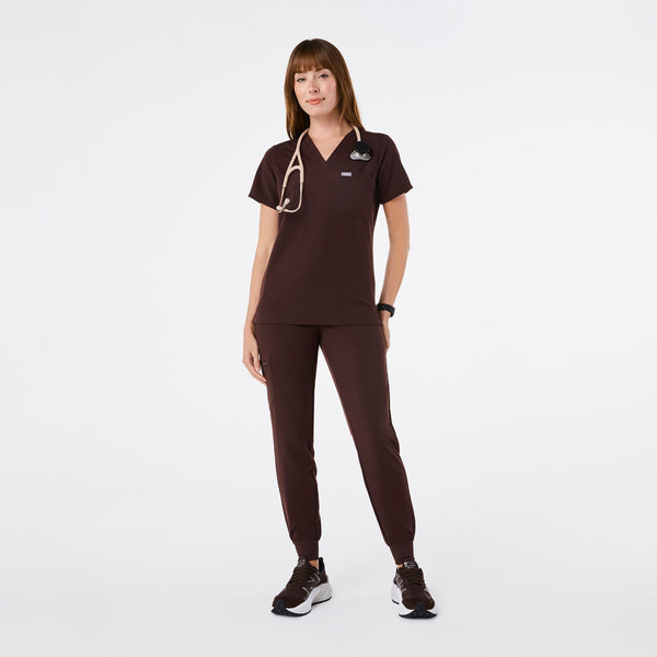 women's Espresso Catarina - One-Pocket Scrub Top‚Ñ¢