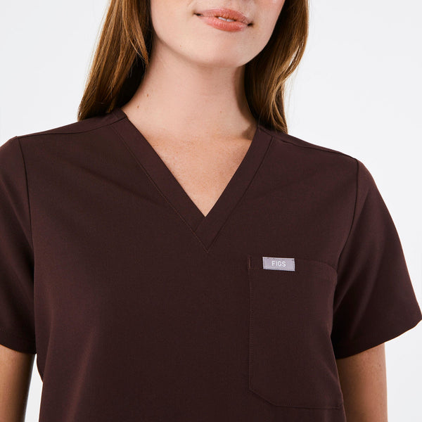 women's Espresso Catarina - One-Pocket Scrub Top‚Ñ¢