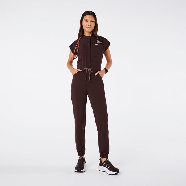 women's Espresso Rafaela - Cargo ScrubJumpsuit‚Ñ¢