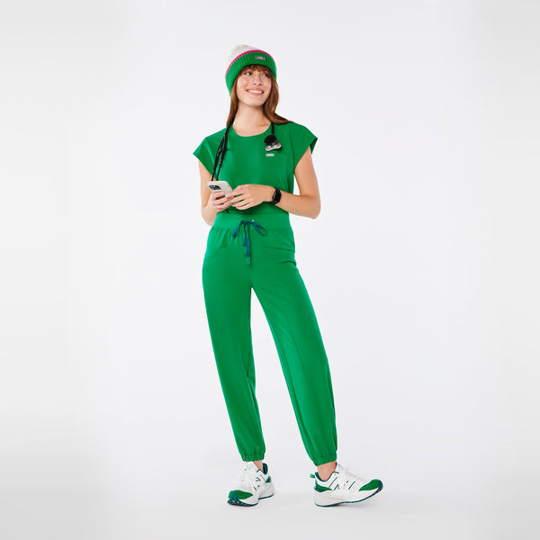 women's Evergreen High Waisted Rio Balloon Petite Scrub Pants