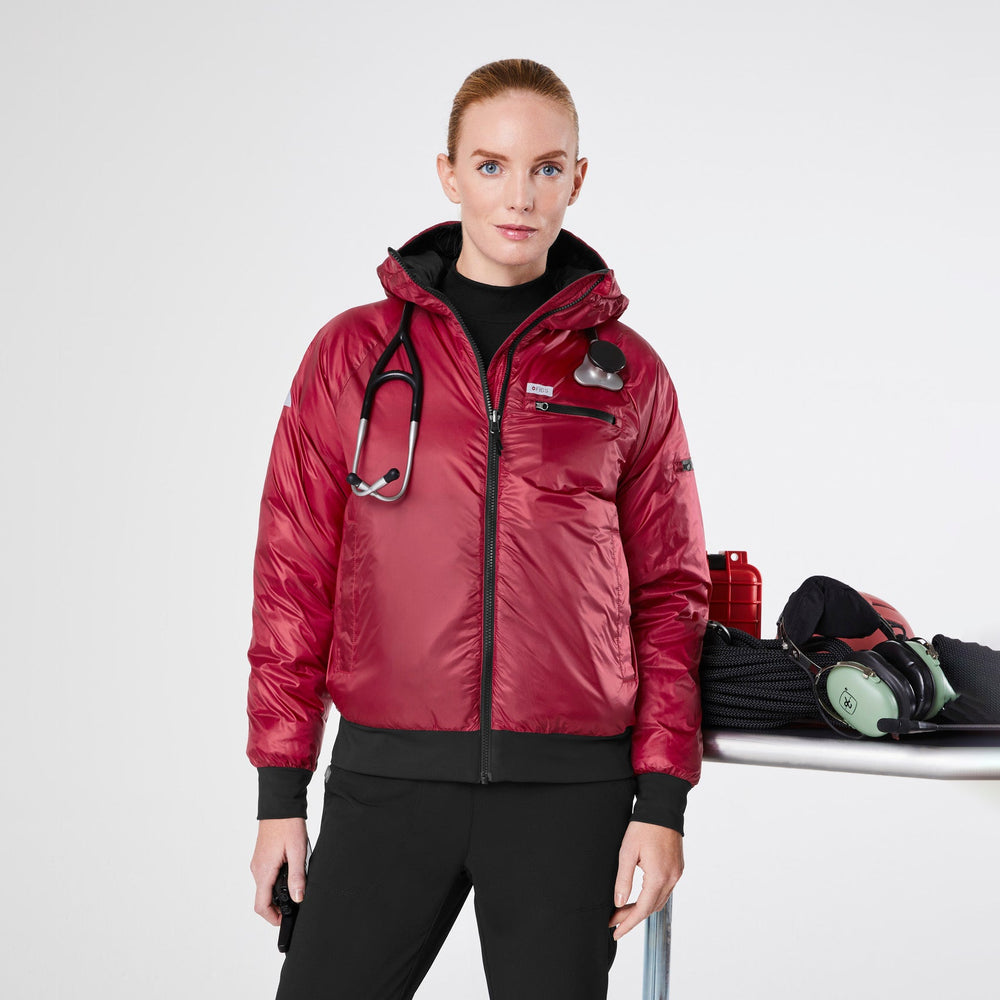 women's Paramedic Red On-Shift Reversible Puffer Jacket‚Ñ¢