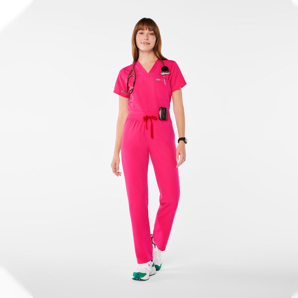 women's Shocking Pink High Waisted Livingston Basic Scrub Pant‚Ñ¢