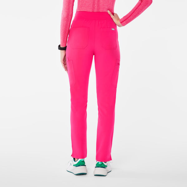 women's Shocking Pink High Waisted Yola Petite Skinny Scrub Pant‚Ñ¢