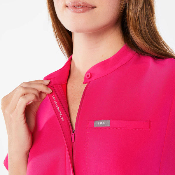 women's Shocking Pink Montex Scrub Top