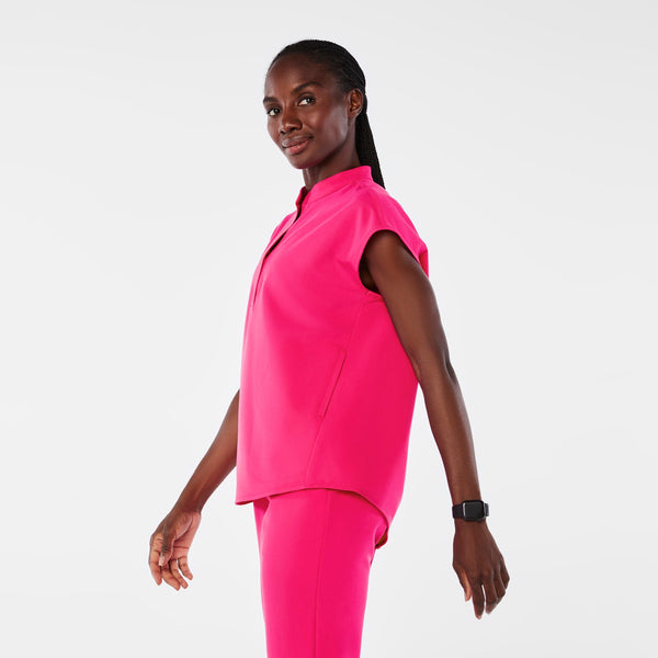 women's Shocking Pink Rafaela Oversized Scrub Top‚Ñ¢