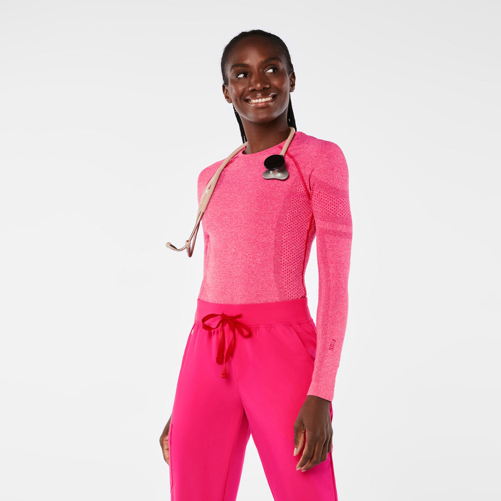 women's Shocking Pink Salta Seamless Longsleeve Underscrub