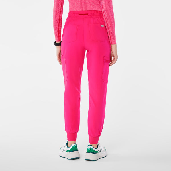 women's Shocking Pink High Waisted Uman Relaxed Jogger Scrub Pant