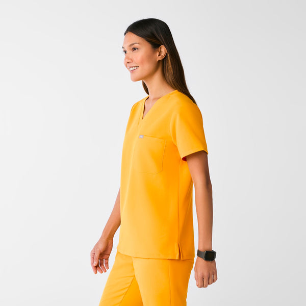 women's Emergency Yellow Catarina One-Pocket Scrub Top‚Ñ¢