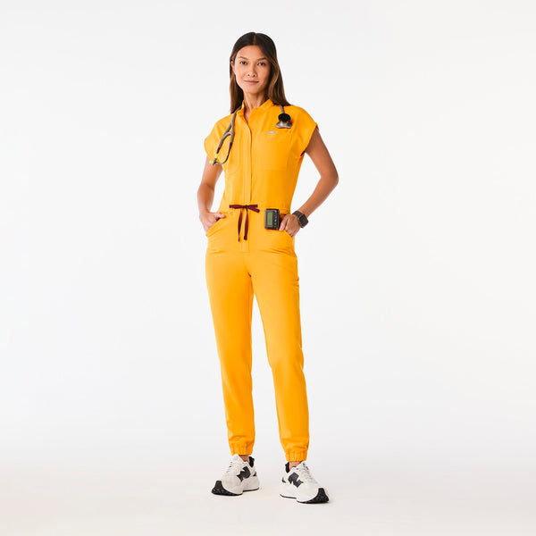 women's Emergency Yellow Rafaela Cargo ScrubJumpsuit‚Ñ¢