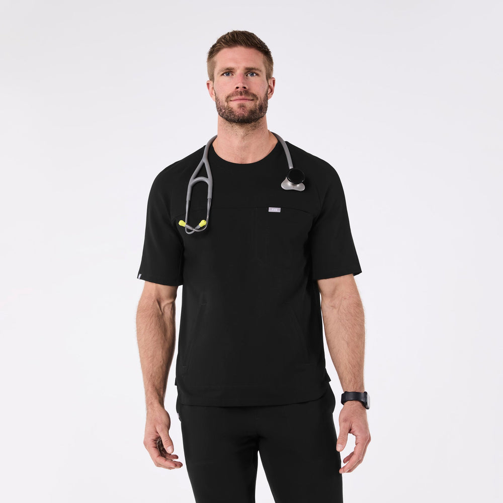 men's Black Colmar Crewneck - Scrub Top