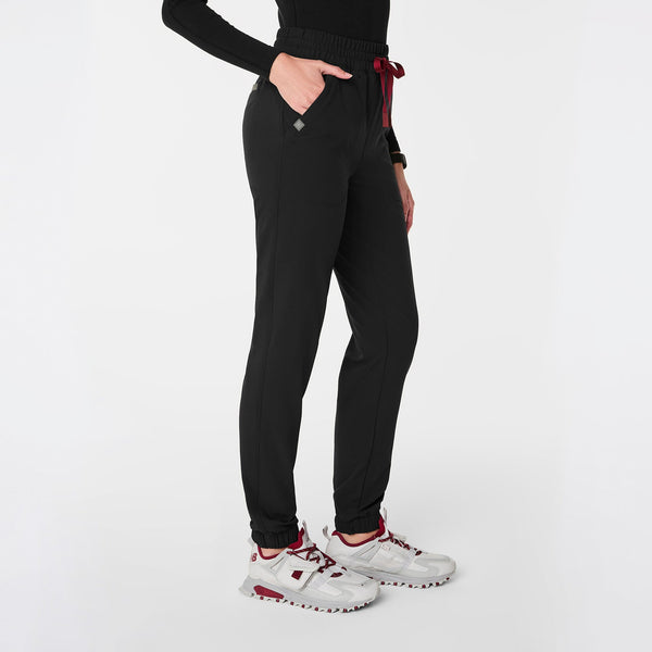 women's Black Indestructible Slim Jogger Petite Scrub Pant