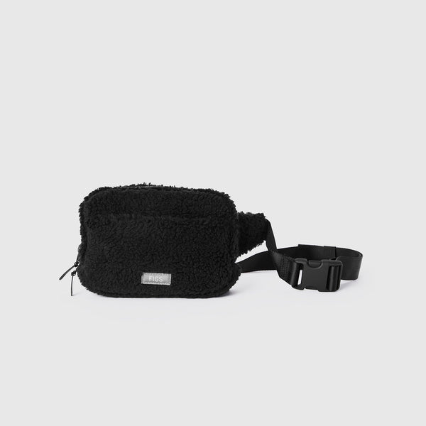 Black High Pile Belt Bag