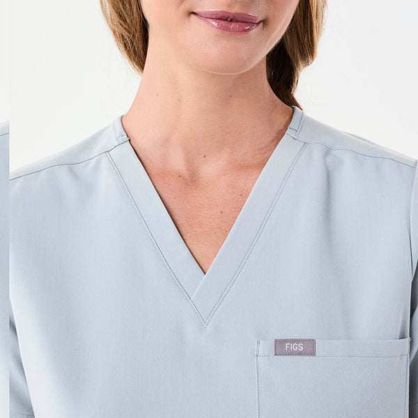 women's Dusty Blue Catarina - One-Pocket Scrub Top™