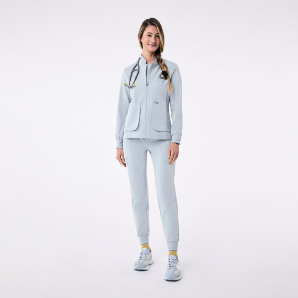 women's Dusty Blue Sebina - Scrub Jacket