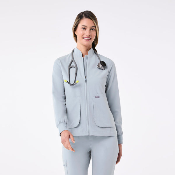 women's Dusty Blue Sebina - Scrub Jacket