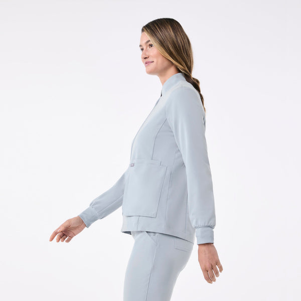 women's Dusty Blue Sebina - Scrub Jacket