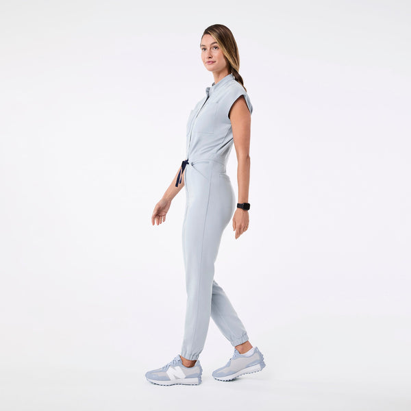 women's Dusty Blue Rafaela - Cargo ScrubJumpsuit™