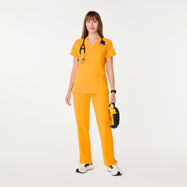 women's Emergency Yellow Casma Three-Pocket Scrub Top‚Ñ¢