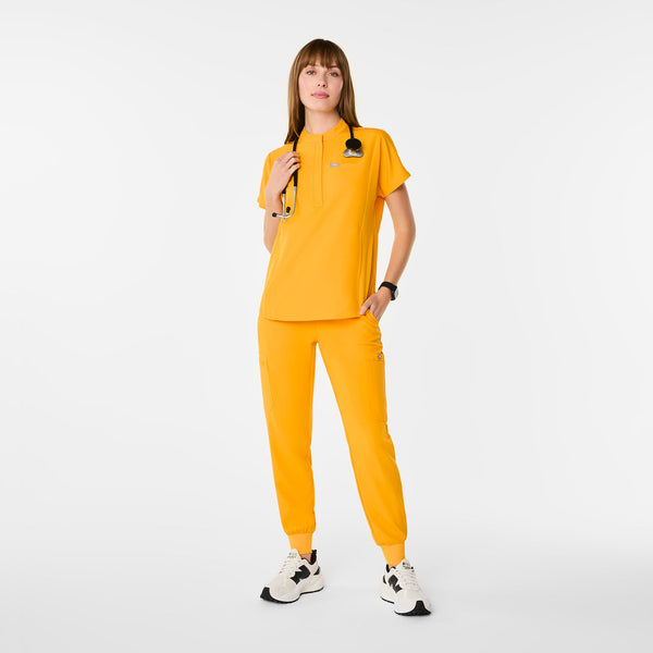 women's Emergency Yellow Montex Scrub Top