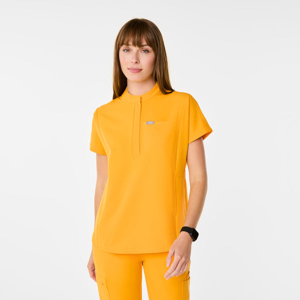 women's Emergency Yellow Montex Scrub Top