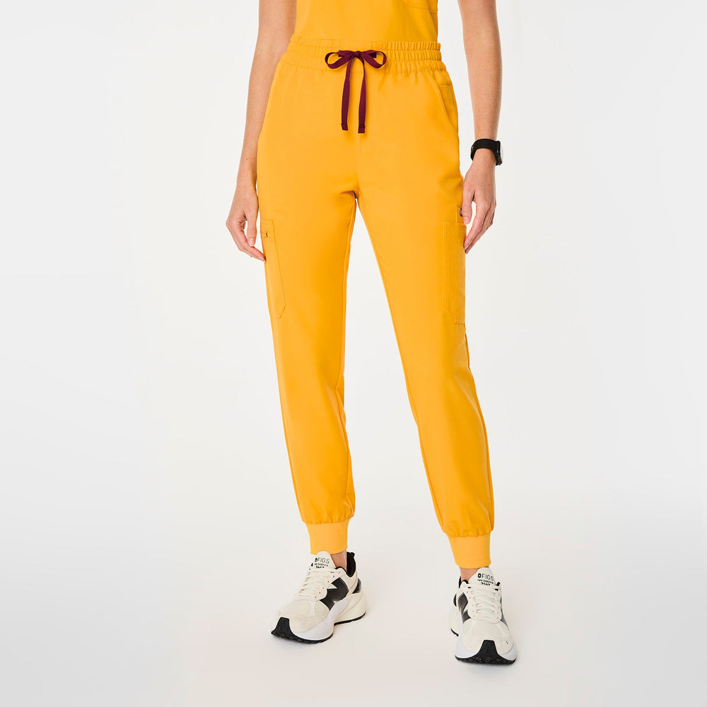 women's Emergency Yellow High Waisted Uman Relaxed Tall Jogger Scrub Pant