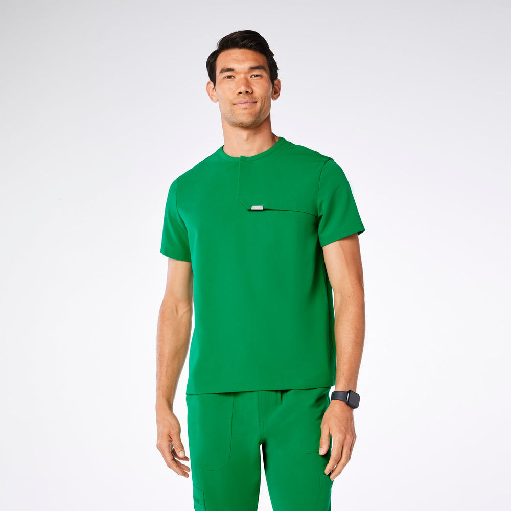 men's Evergreen Corfield - Henley Scrub Top