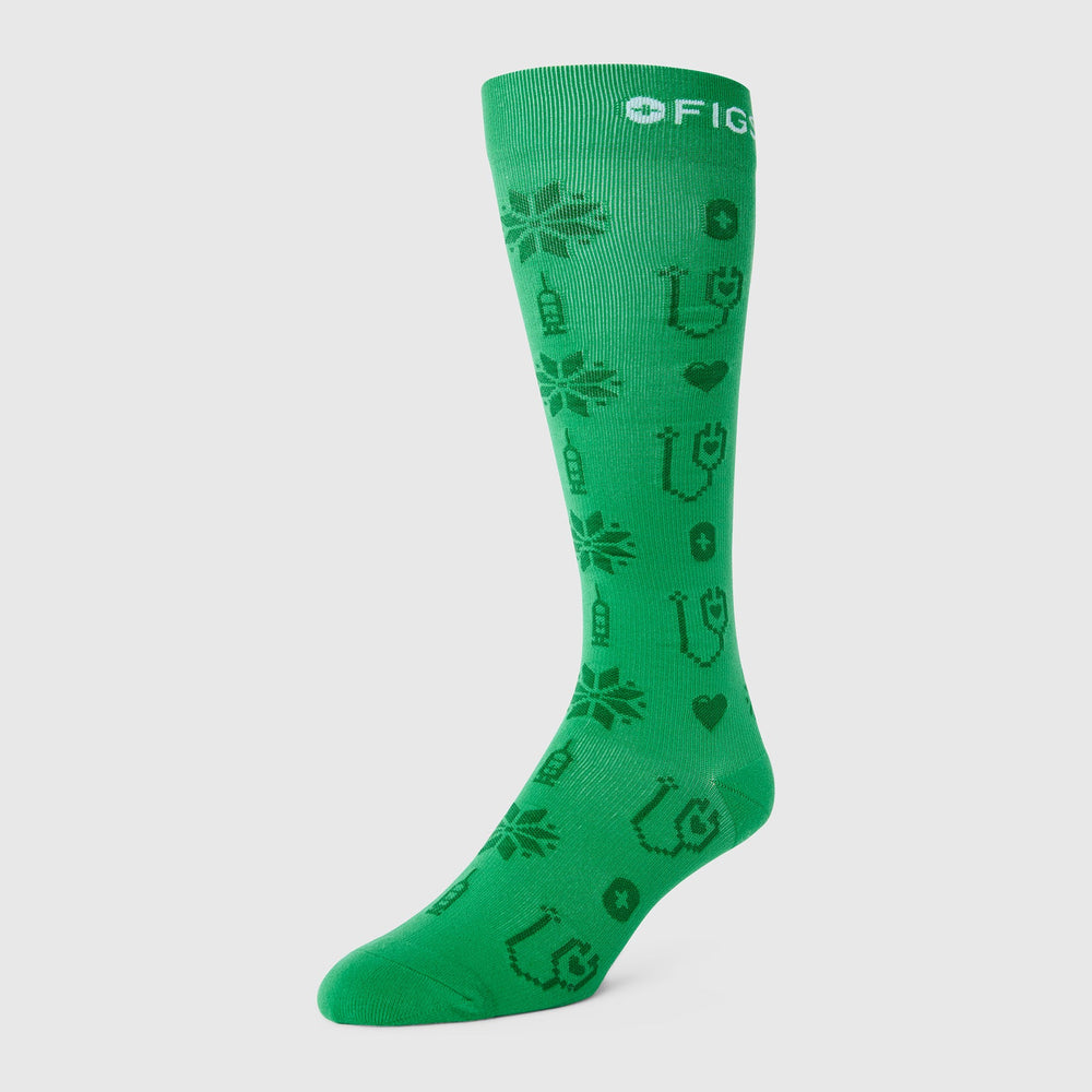men's Evergreen Fair Isle - Compression Socks