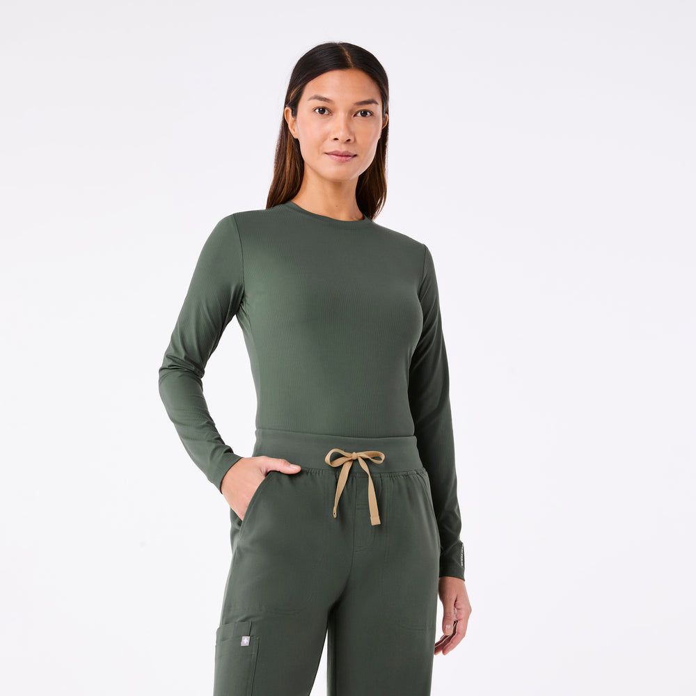 women's Moss Ribbed Longsleeve - Underscrub